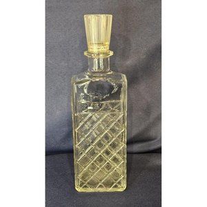 Vintage Liquor Schenley Screw Top Crystal Look Decanter Bottle (5d5)
